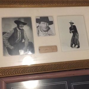 Authentic John Wayne pictures and  Authentic signature